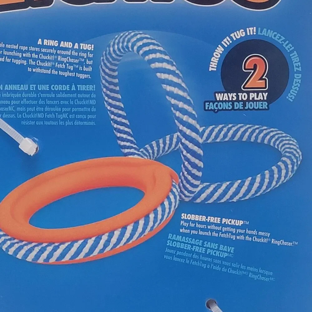 Chuckit! Fetch Tug – Durable Rope & Rubber Dog Toy for Interactive Play – New
